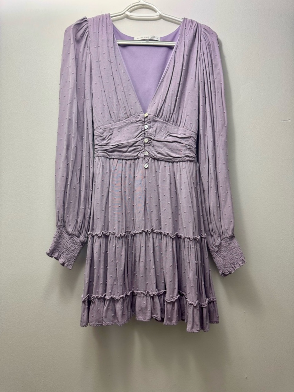 Altar'd State Lavender V-Neck Mini Dress
